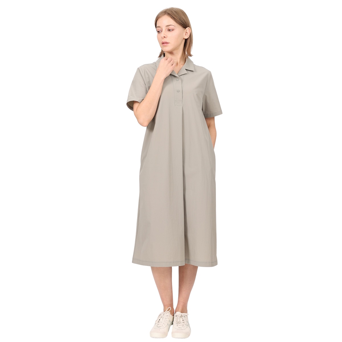 레니본 여성 나일론 카라 원피스