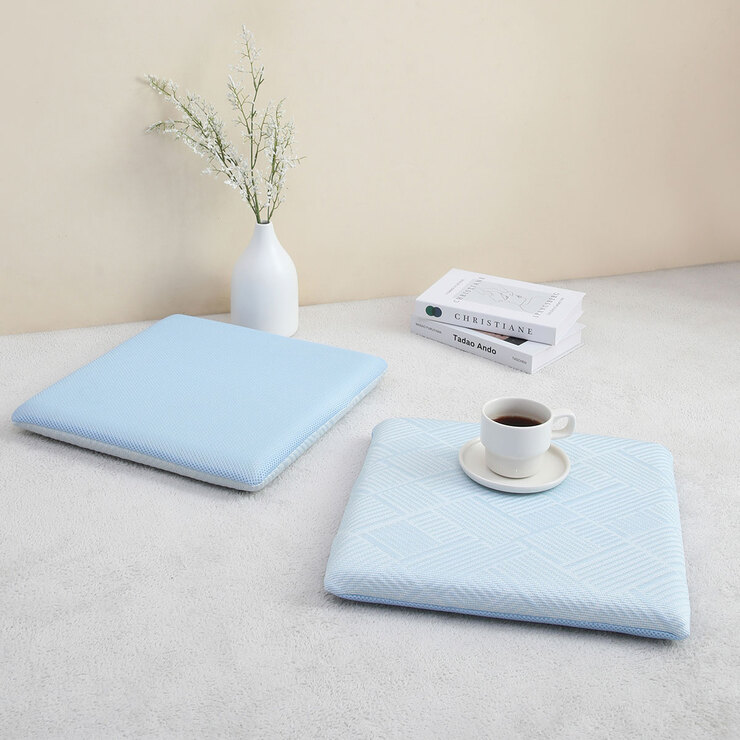 April At Home 냉감 메모리폼 방석 2P - 블루