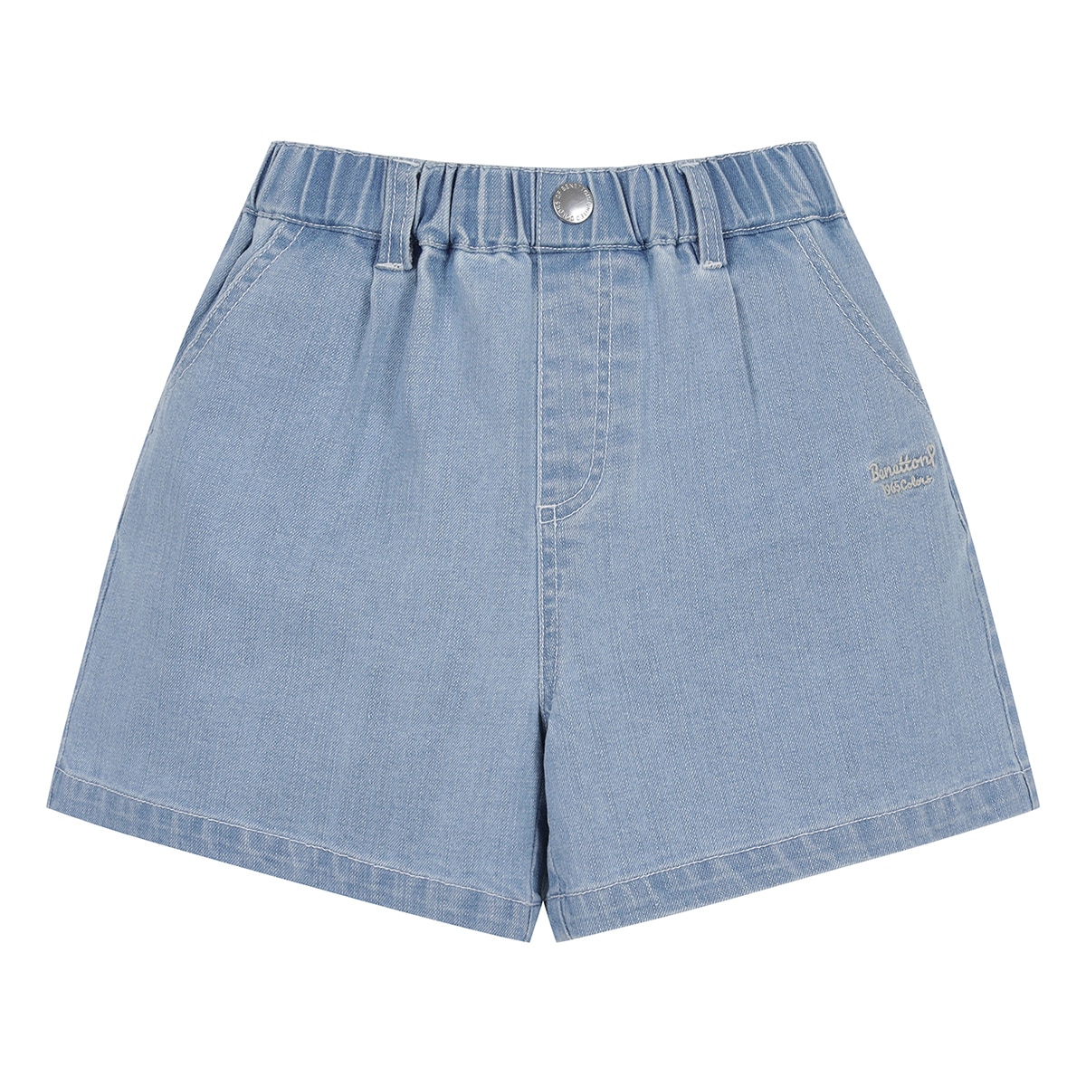 베네통 키즈 데님 반바지 - 여아라이트인디고
