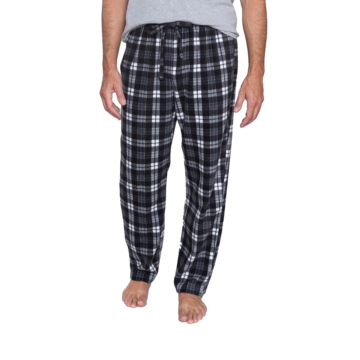 Copper & Oak 남성 플리스 라운지 바지 - 블랙, L