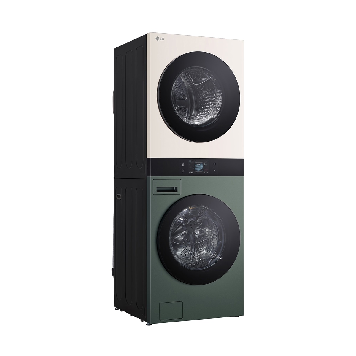 엘지 오브제 AI 워시타워 세탁 23kg&건조 23kg 그린 베이지