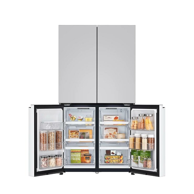 LG 오브제 AI 냉장고 870L, 메탈 그레이/화이트
