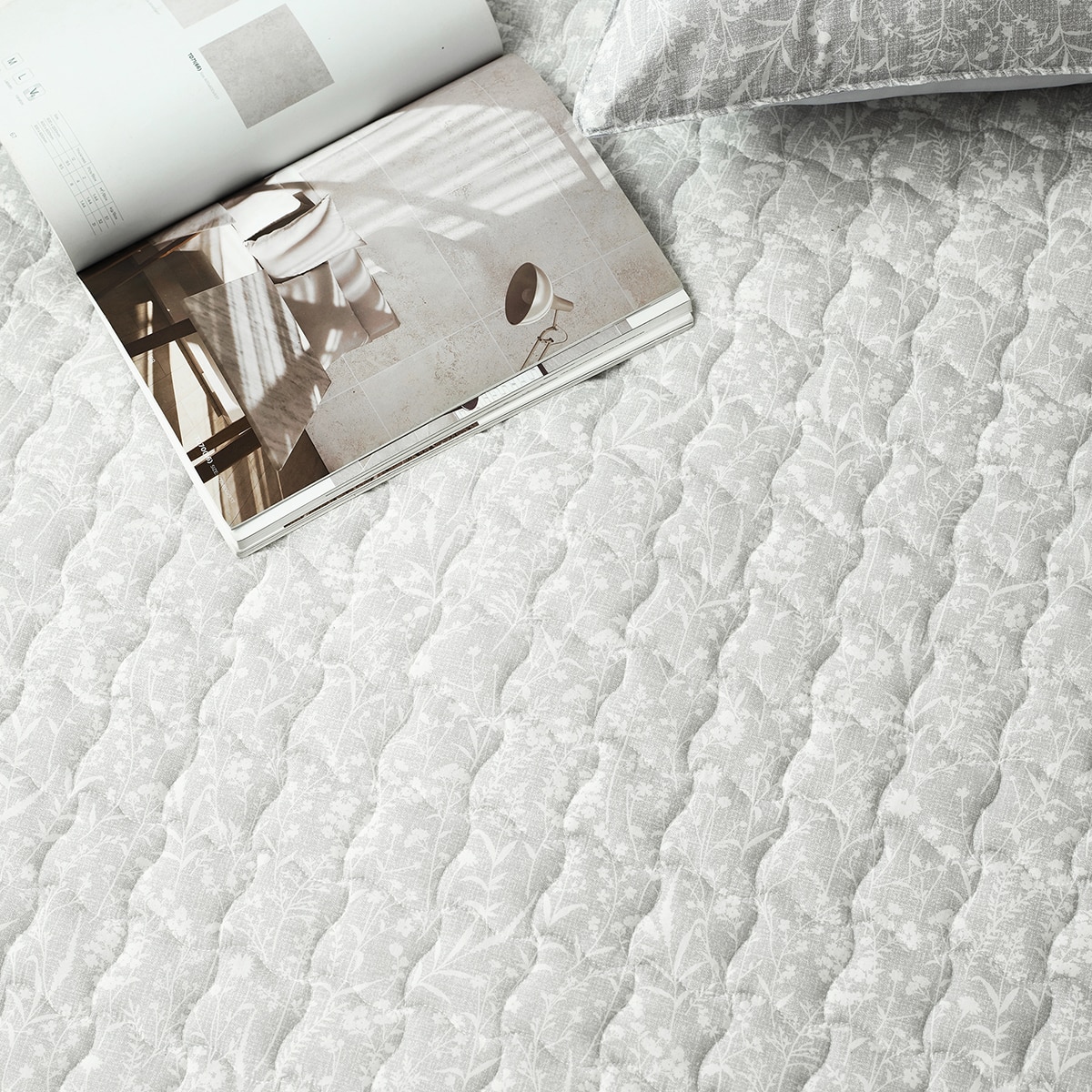 에이프릴앳홈 순면 누빔 워싱 면 요 - 싱글, 그레이(린츠)