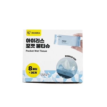 아이리스 포켓형 물티슈 8매 x 6입 x 6팩