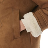 SOUP 여성 인조 스웨이드 무스탕 재킷 SOUP 여성 인조 스웨이드 무스탕 재킷