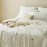 박홍근홈패션 자수 극세사 차렵이불 - 퀸, 아이보리 박홍근홈패션 자수 극세사 차렵이불 - 퀸, 아이보리