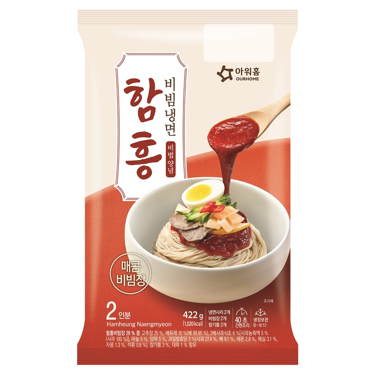 Ourhome Hamheung Spicy Buckwheat Noodle 422g x 4 676108