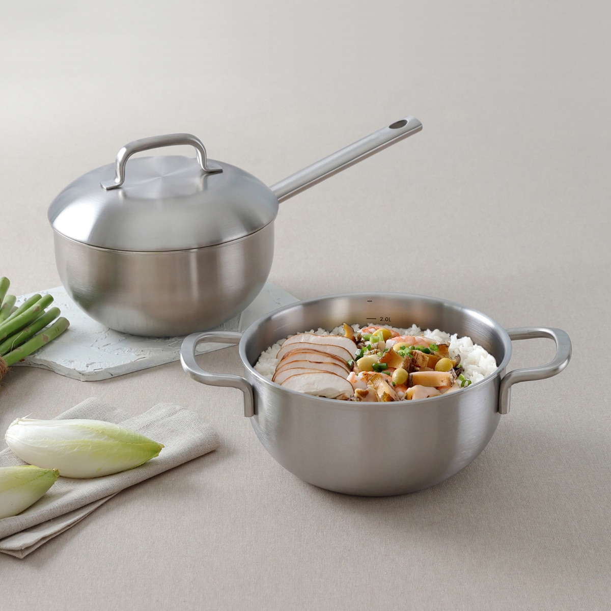 쿡에버 통 5중 스테인리스 웍 & 냄비 20cm 쿡에버 통 5중 스테인리스 웍 & 냄비 20cm