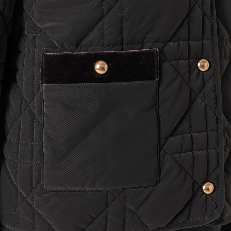 SOUP 여성 퀼트 패딩 재킷 - 브라운, S