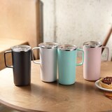아소부 보온보냉 머그 600ml - 핑크
