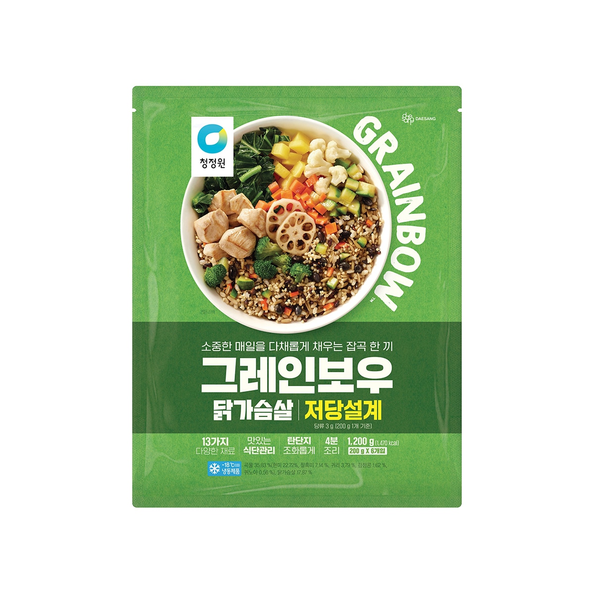 청정원 그레인보우 골라담기 - 닭가슴살 (200g x 6) X 2