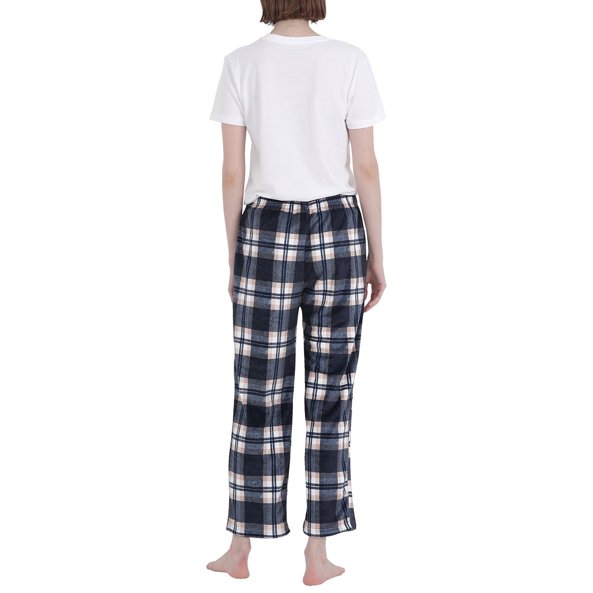 비비안 여성 스판 라운지 바지 2PK - 아이보리/네이비