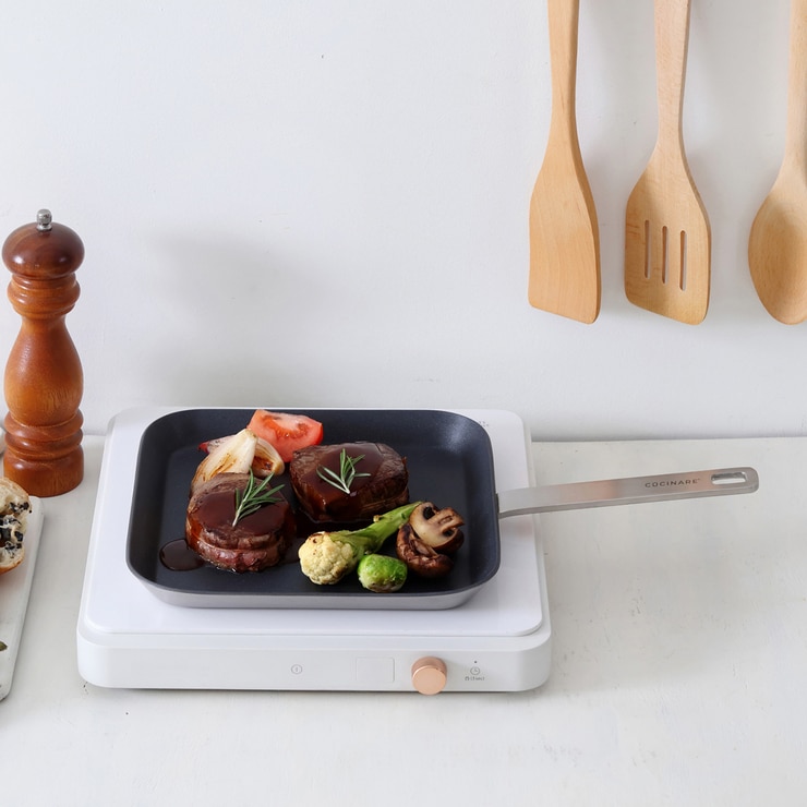 쿠치나레 통 3중 사각 코팅 팬 24cm