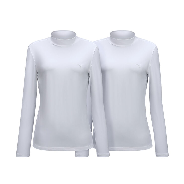 푸마 쿨메이트 긴소매티 2P - 여성 화이트/화이트