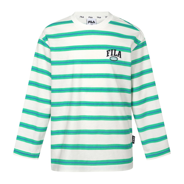 휠라 키즈 스트라이프 티셔츠