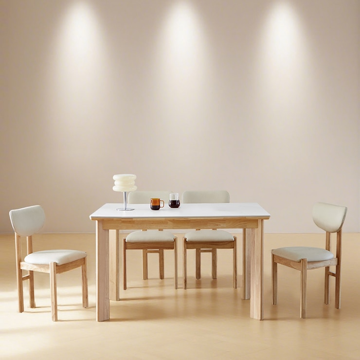 헤이지 세라믹 4인 식탁 세트