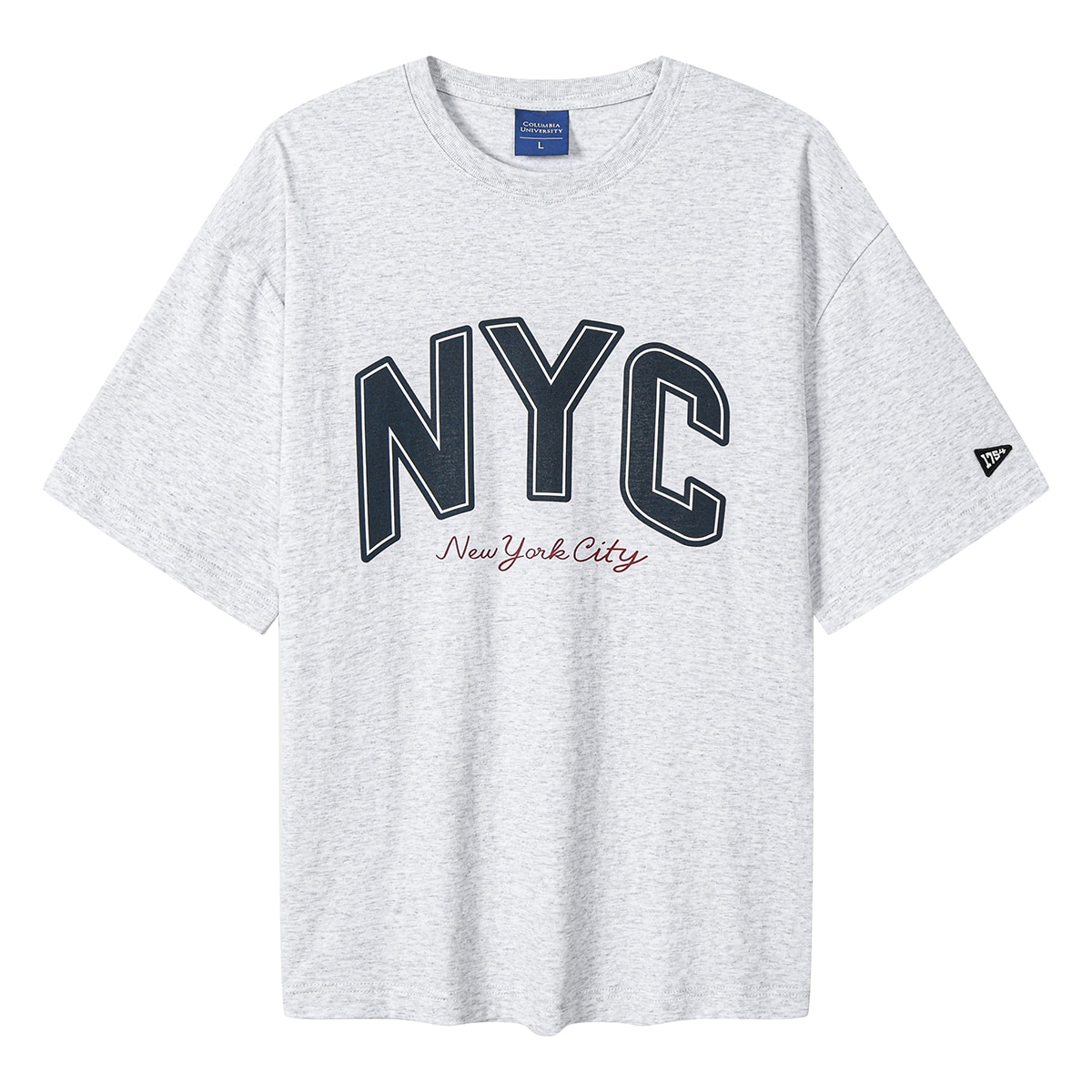 컬럼비아 유니버시티 성인 반소매 티셔츠 - 라이트멜란지그레이