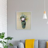지클레 그림 액자 60x50cm - 오딜롱 르동, 꽃이 있는 꽃병