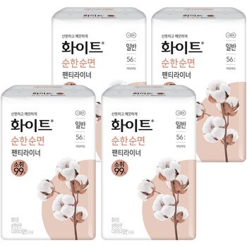 화이트 순한순면 소취라이너 일반 56개x 4팩