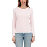 할스톤 여성 케이블 스웨터 - 핑크, S