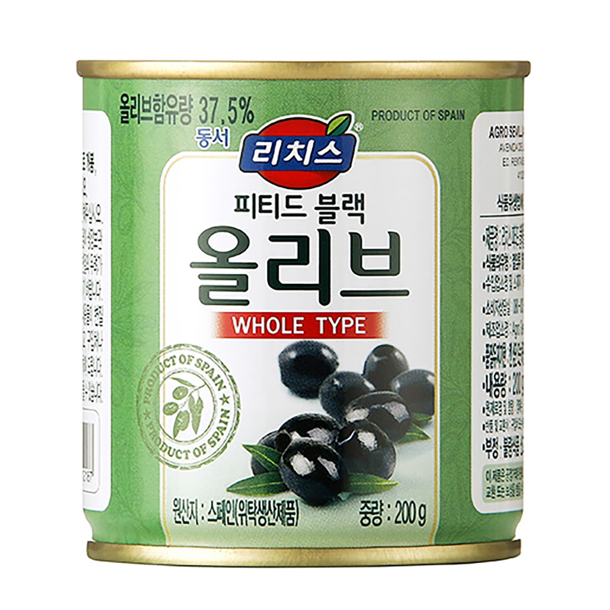 리치스 블랙올리브 200g x 12 - 홀