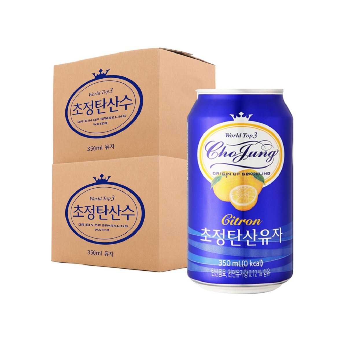 일화 초정탄산수 350ml x 24캔 x 2팩 - 유자