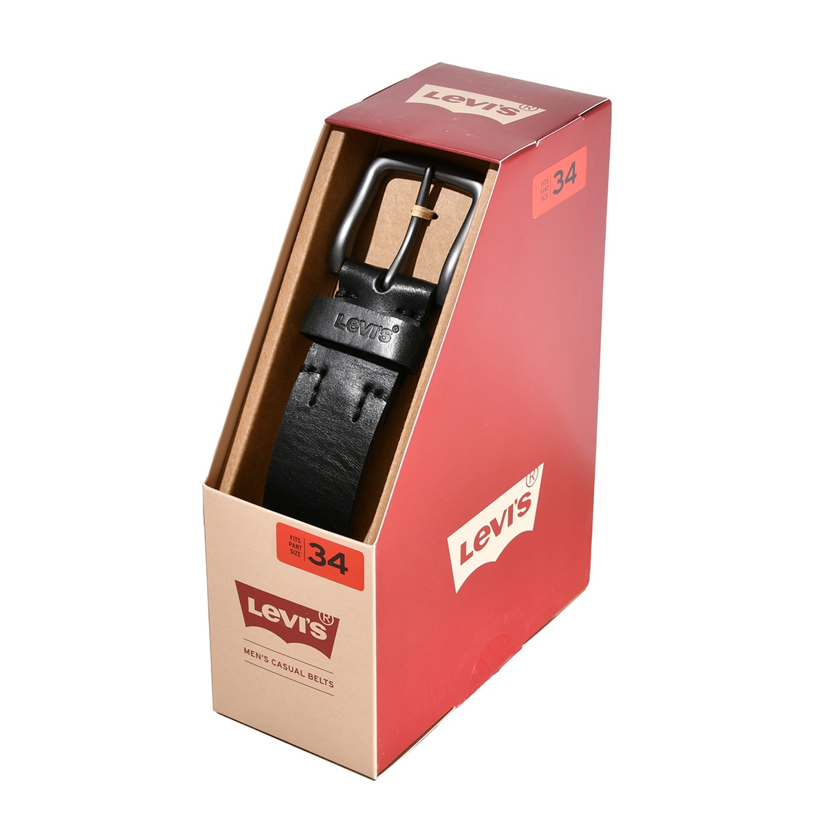 리바이스 남성 소가죽 벨트 - 블랙, 38(105cm)