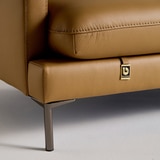 다우닝 코지 전체천연가죽 소파 3인