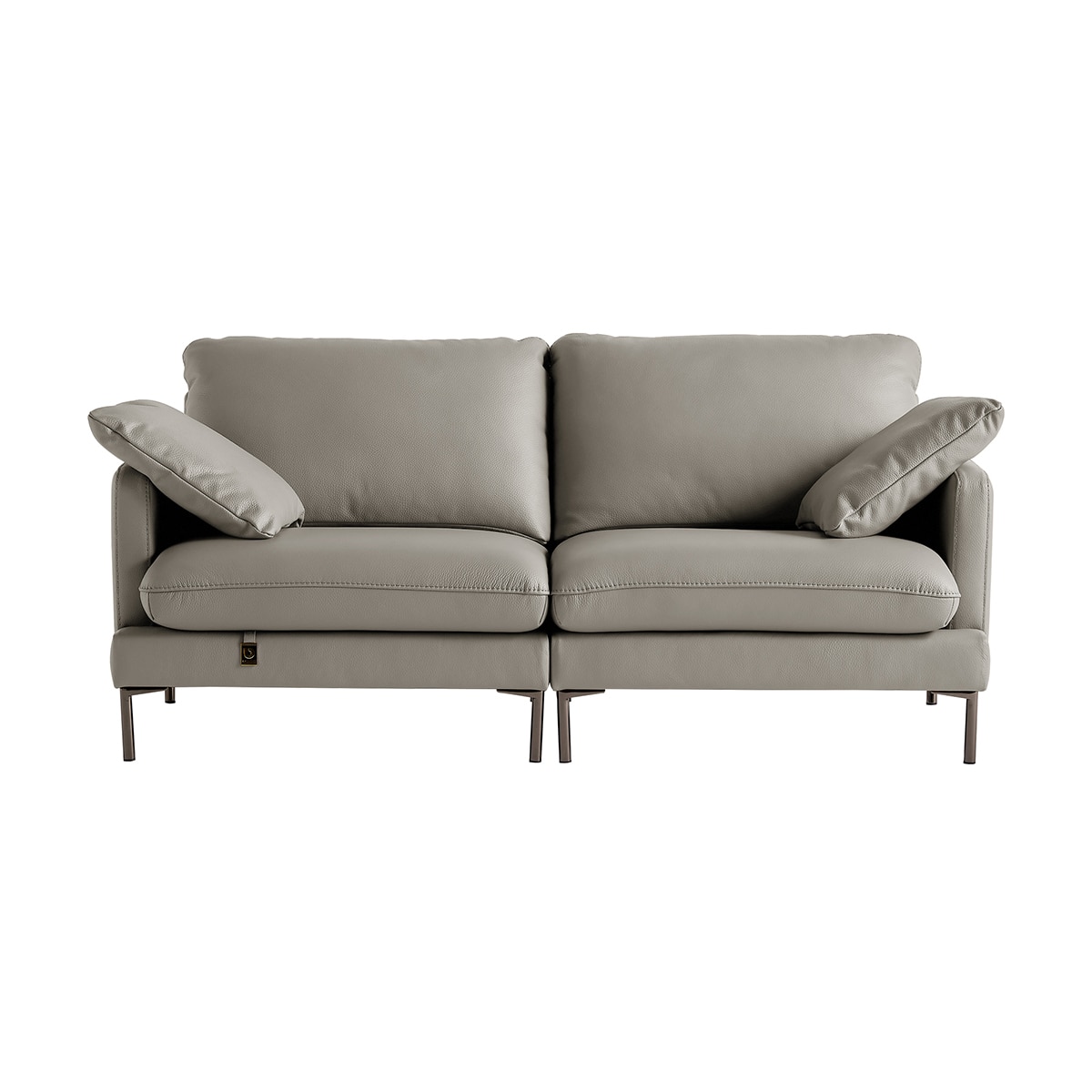 다우닝 코지 전체천연가죽 소파 3인