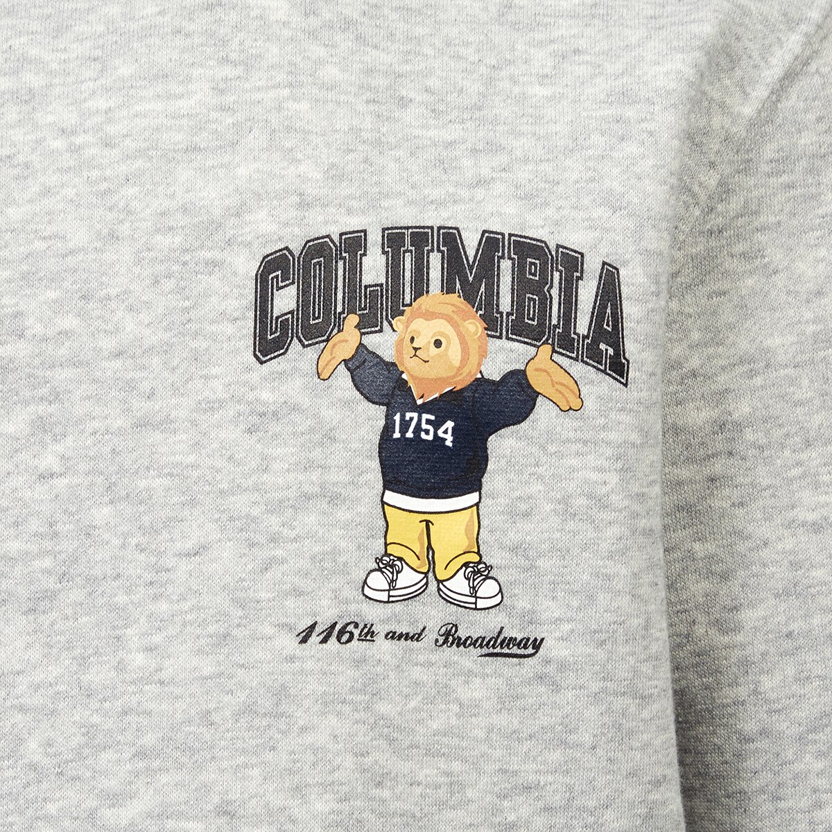 컬럼비아 유니버시티 키즈 플리스 긴팔 크루넥 - 멜란지 그레이, 130