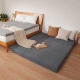 라이즈루첸 3단 접이식 매트리스 12cm - 슈퍼싱글, 스모키 차콜