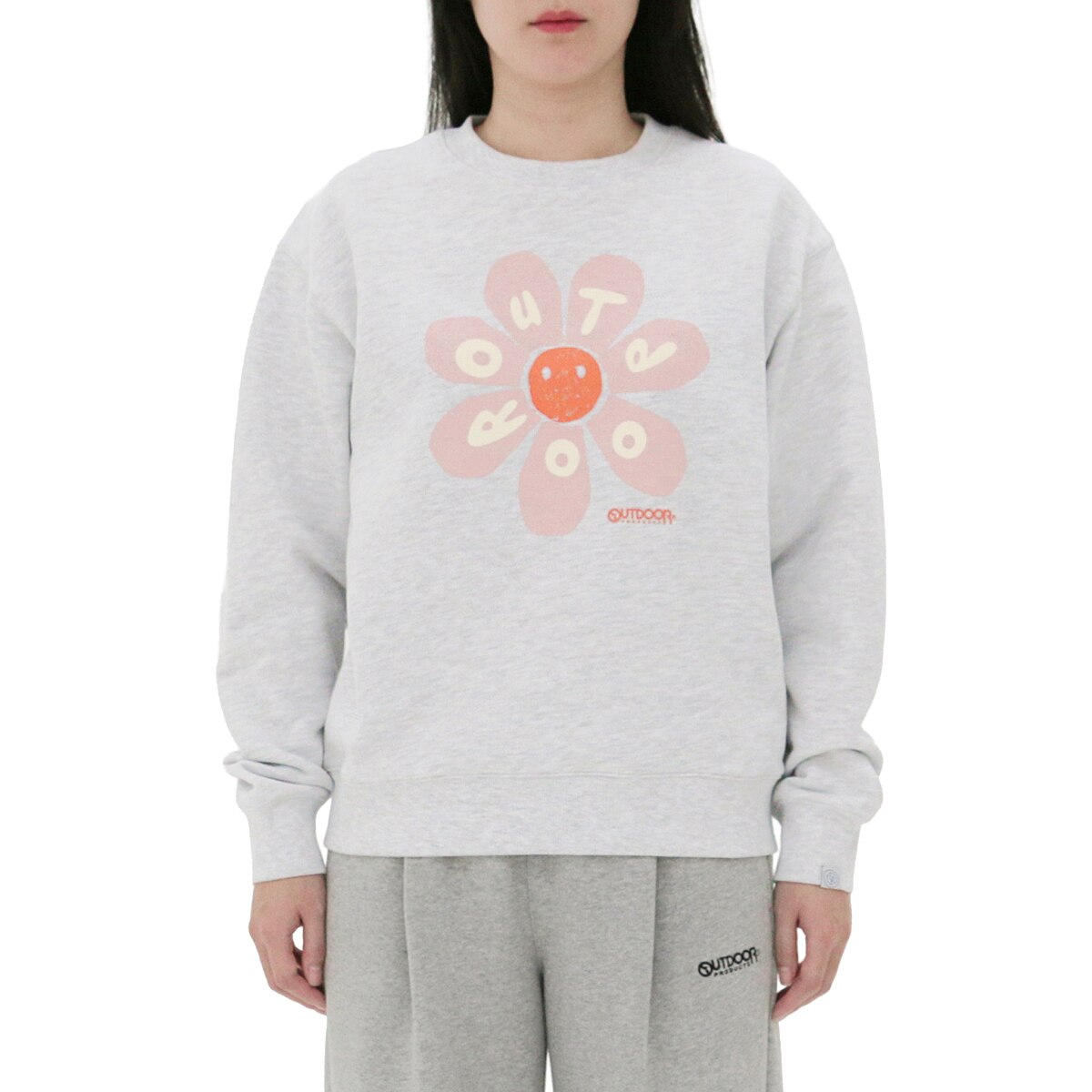 아웃도어 프로덕츠 여성 스웨트셔츠 - 멜란지 그레이, M