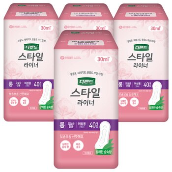 디펜드 스타일 라이너 숲속향 롱 40매 x 4 디펜드 스타일 라이너 숲속향 롱 40매 x 4
