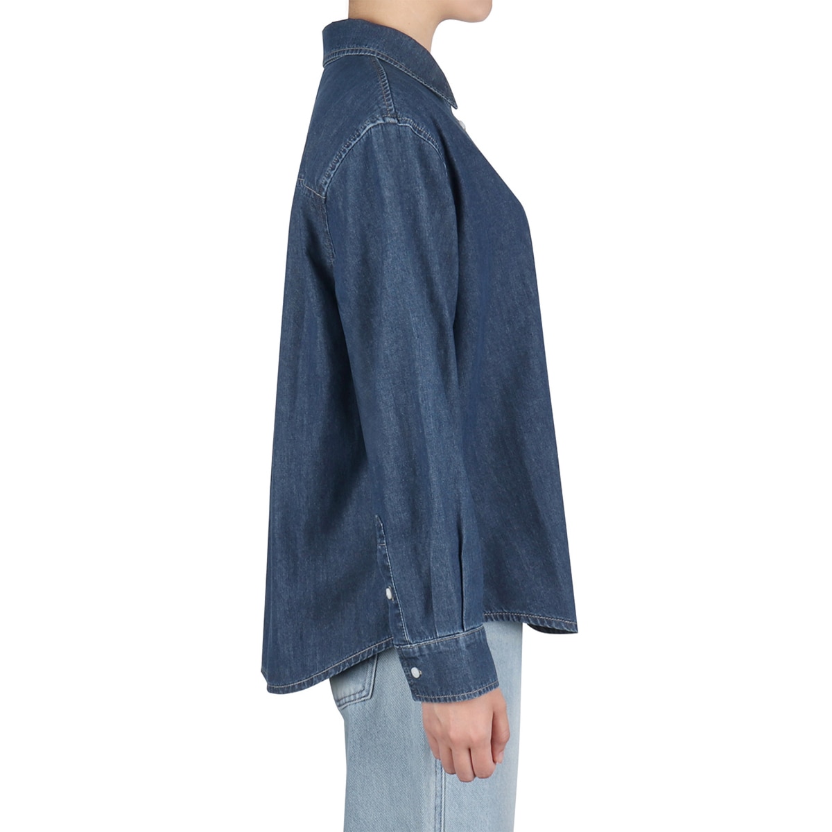 케네스콜 여성 데님 셔츠 - 다크 인디고, S 케네스콜 여성 데님 셔츠 - 다크 인디고, S