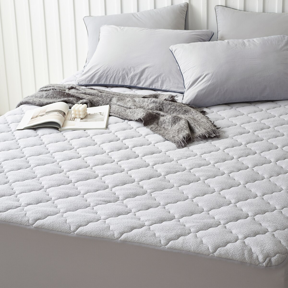 에이프릴앳홈 뱀부 3중직 누빔 매트리스커버 퀸 코스트코 코리아