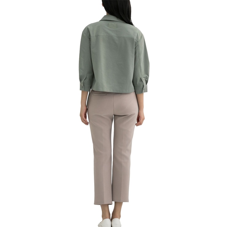 LeShop Women's Shirt Jacket - Khaki, L