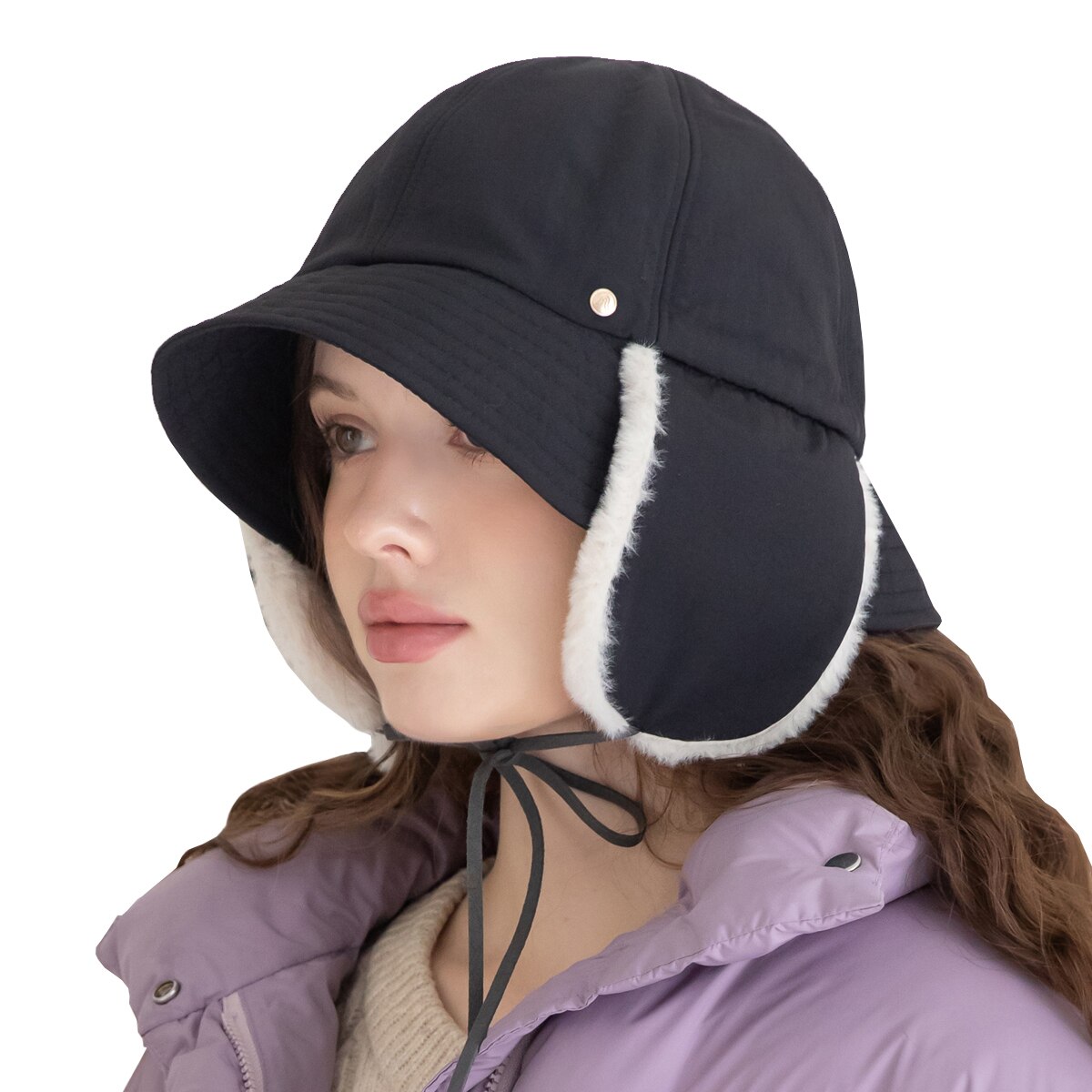 안드레아바나 여성 이어머프 모자 - 블랙 안드레아바나 여성 이어머프 모자 - 블랙