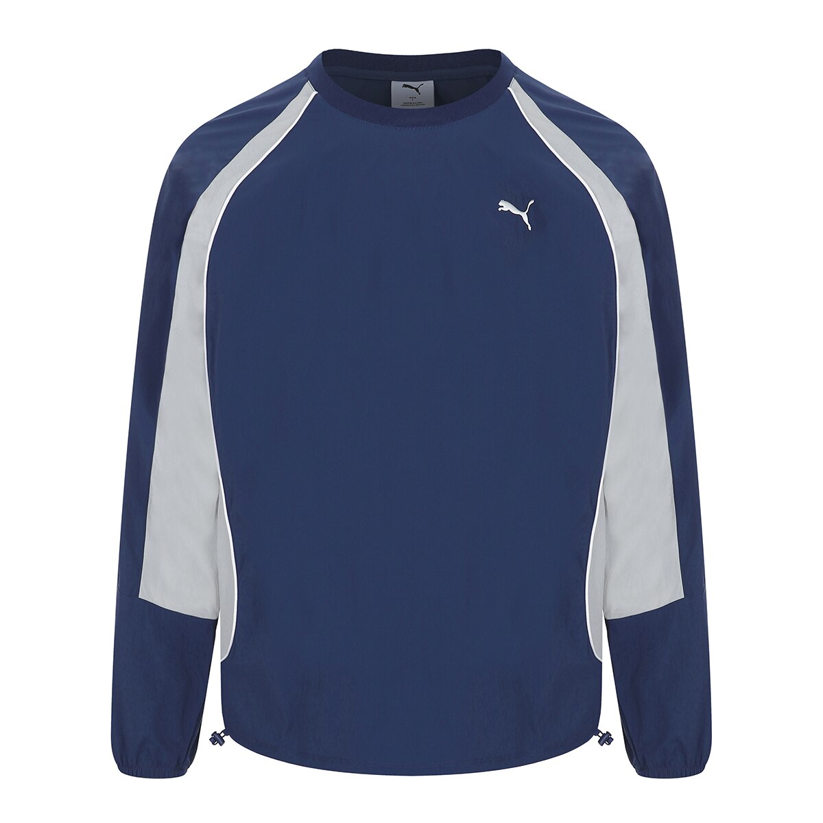 푸마 남성 긴소매 액티브 우븐 크루 - 블루