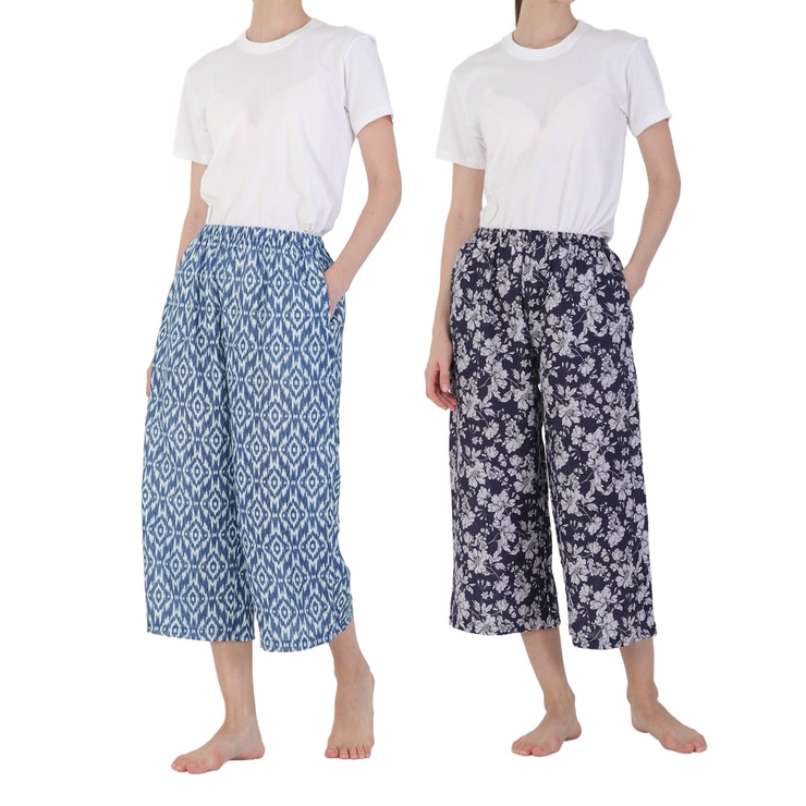 비비안 여성 레이온 라운지 바지 2pk