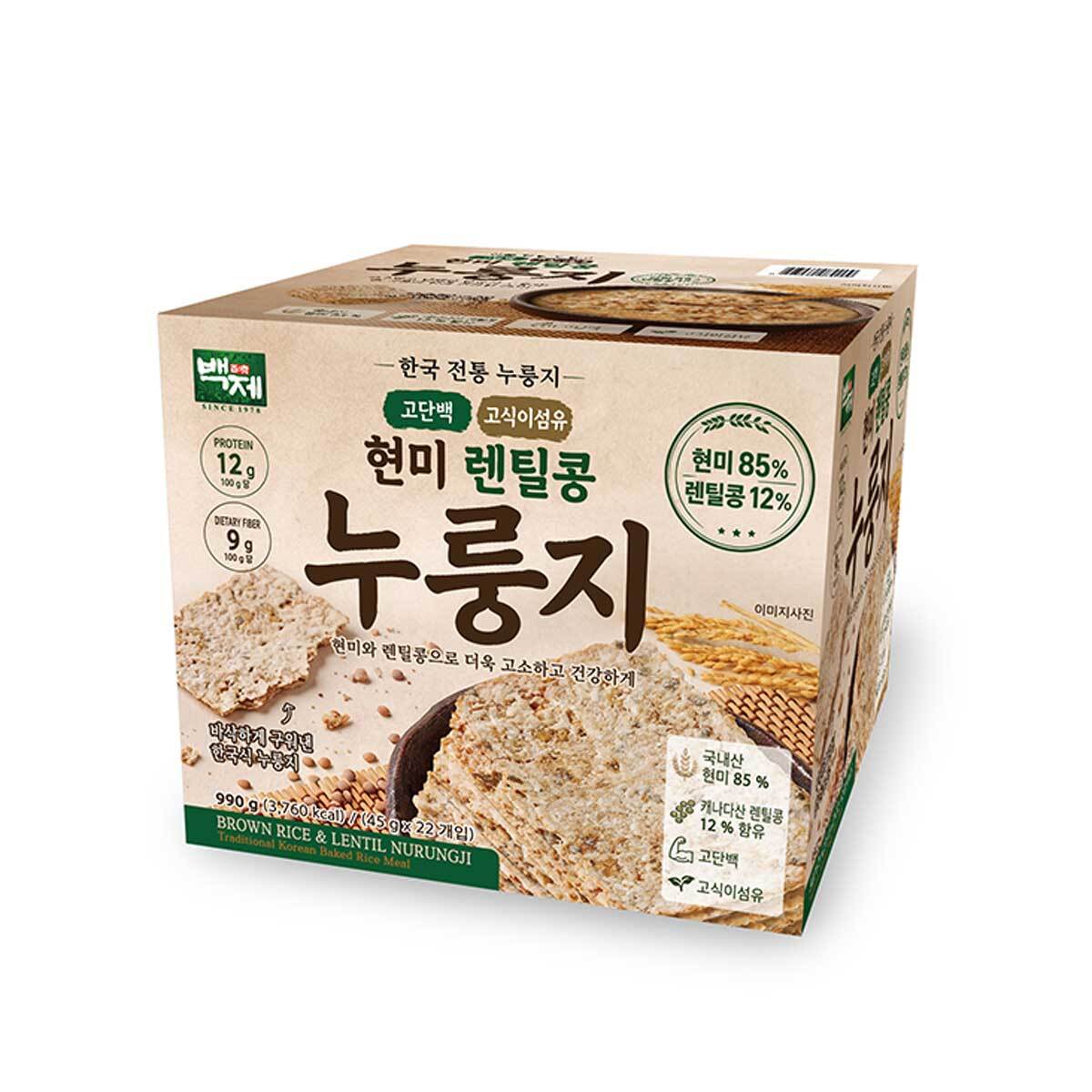 백제 렌틸콩 현미 누룽지 45 g x 22 백제 렌틸콩 현미 누룽지 45 g x 22