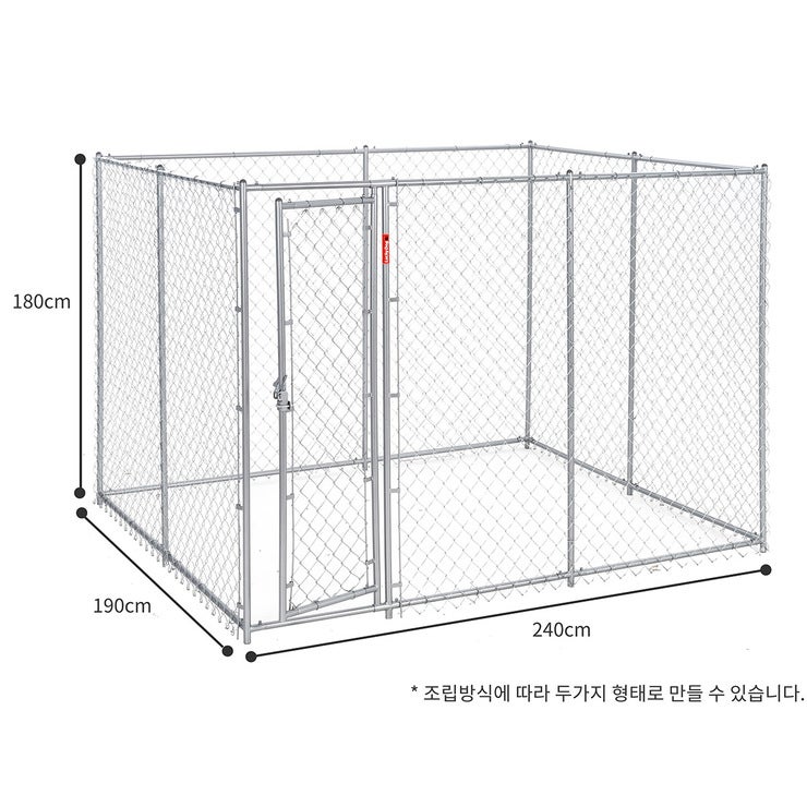 타카쇼 럭키독 야외용 스틸체인 사각 펜스, 대형 타카쇼 럭키독 야외용 스틸체인 사각 펜스, 대형