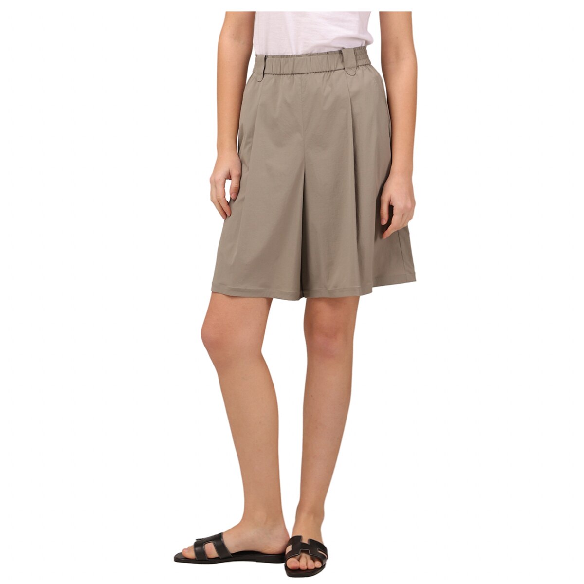 레니본 여성 플레어 반바지 - 라이트 그레이