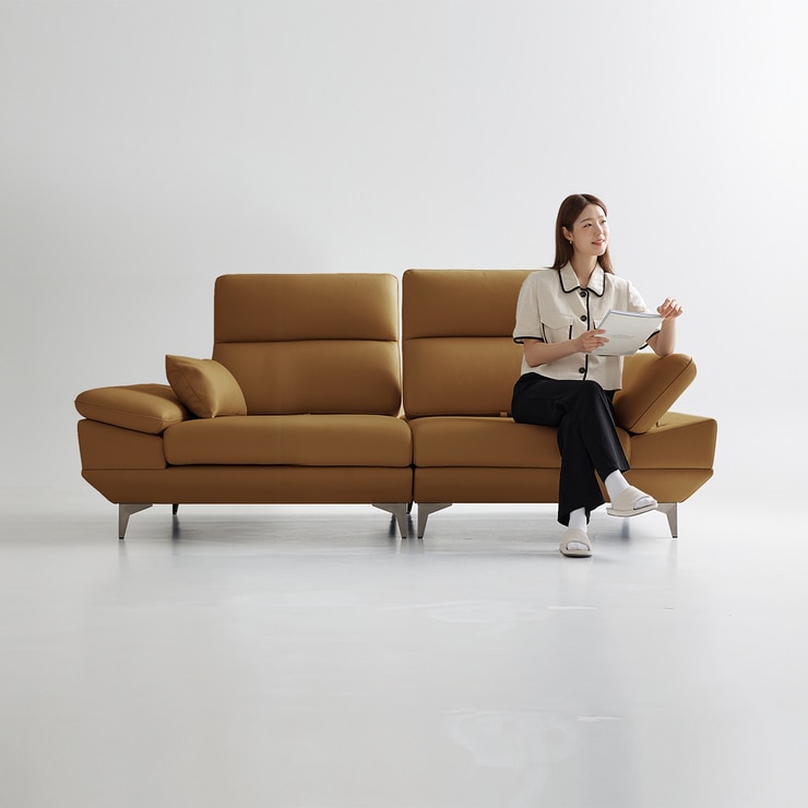 UND 에디션 NA10 천연 통가죽 스윙 소파 3인