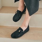 엘리자베스스튜어트 카우스킨 로퍼 - 블랙, 250mm