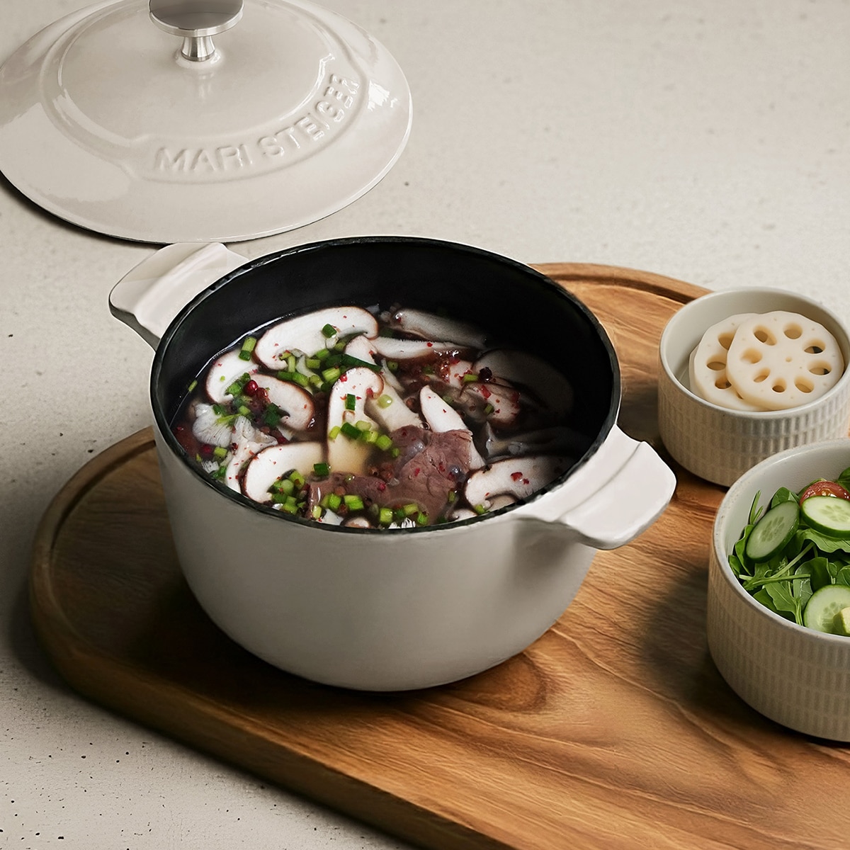 마리슈타이거 무쇠 라이스팟 16cm - 라이트베이지