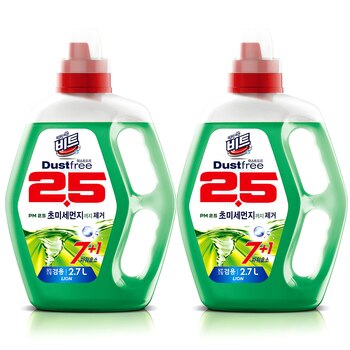 비트 더스트프리 2.5 액체 세탁세제 2.7L x 2 비트 더스트프리 2.5 액체 세탁세제 2.7L x 2