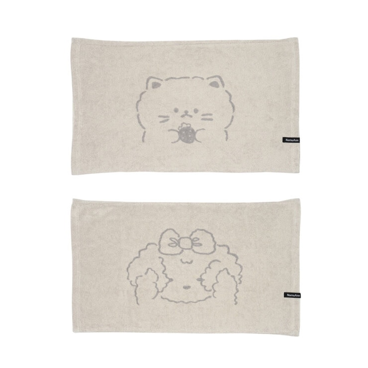 무한타올 늘어나는 타월지 캐릭터 베개커버 50x70cm용, 2P - 그레이