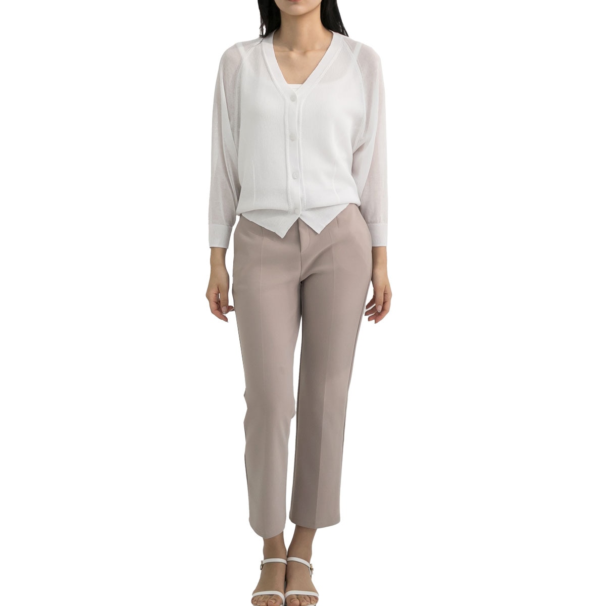 보니스팍스 여성 래글런 니트 가디건 - 아이보리, M/L