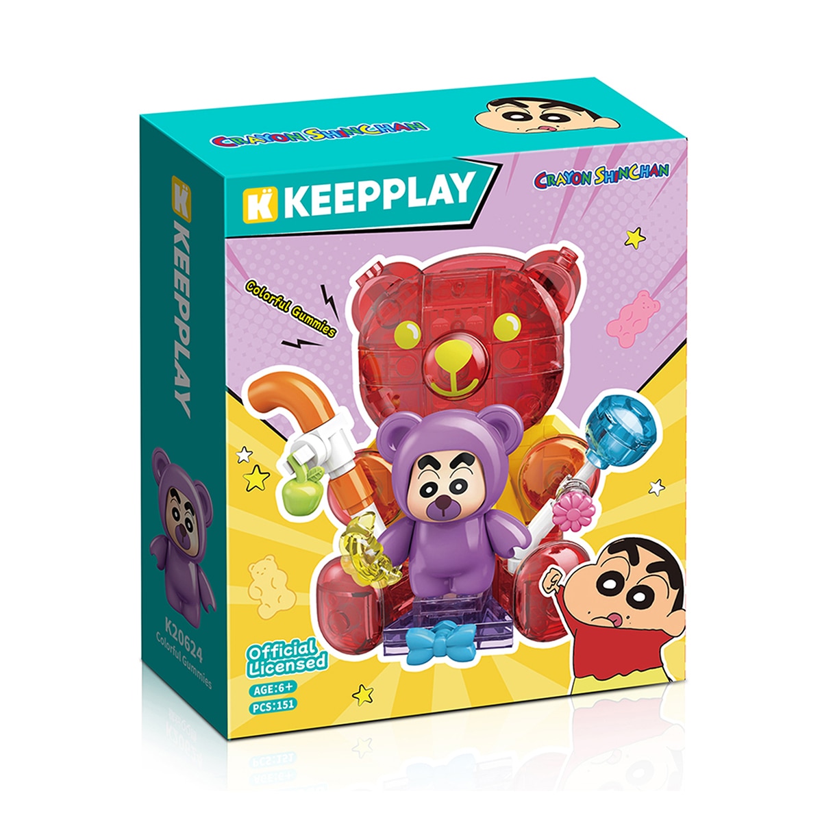 Keepplay 짱구 블럭 피규어 음식 시리즈 3종 Keepplay 짱구 블럭 피규어 음식 시리즈 3종