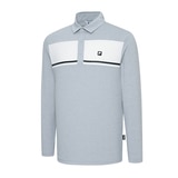 휠라 골프 남성 긴팔 폴로티 - 라이트그레이